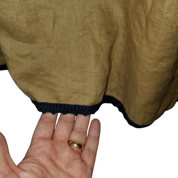 ZARA BLOGGERS’ FAVORITE MIXED CROCHET LINEN DRESS LARGE - Picture 7 of 15